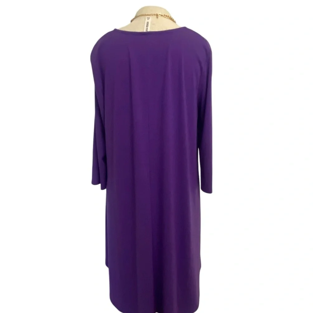 Zenana Purple Long Sleeve Dress - Picture 2 of 8